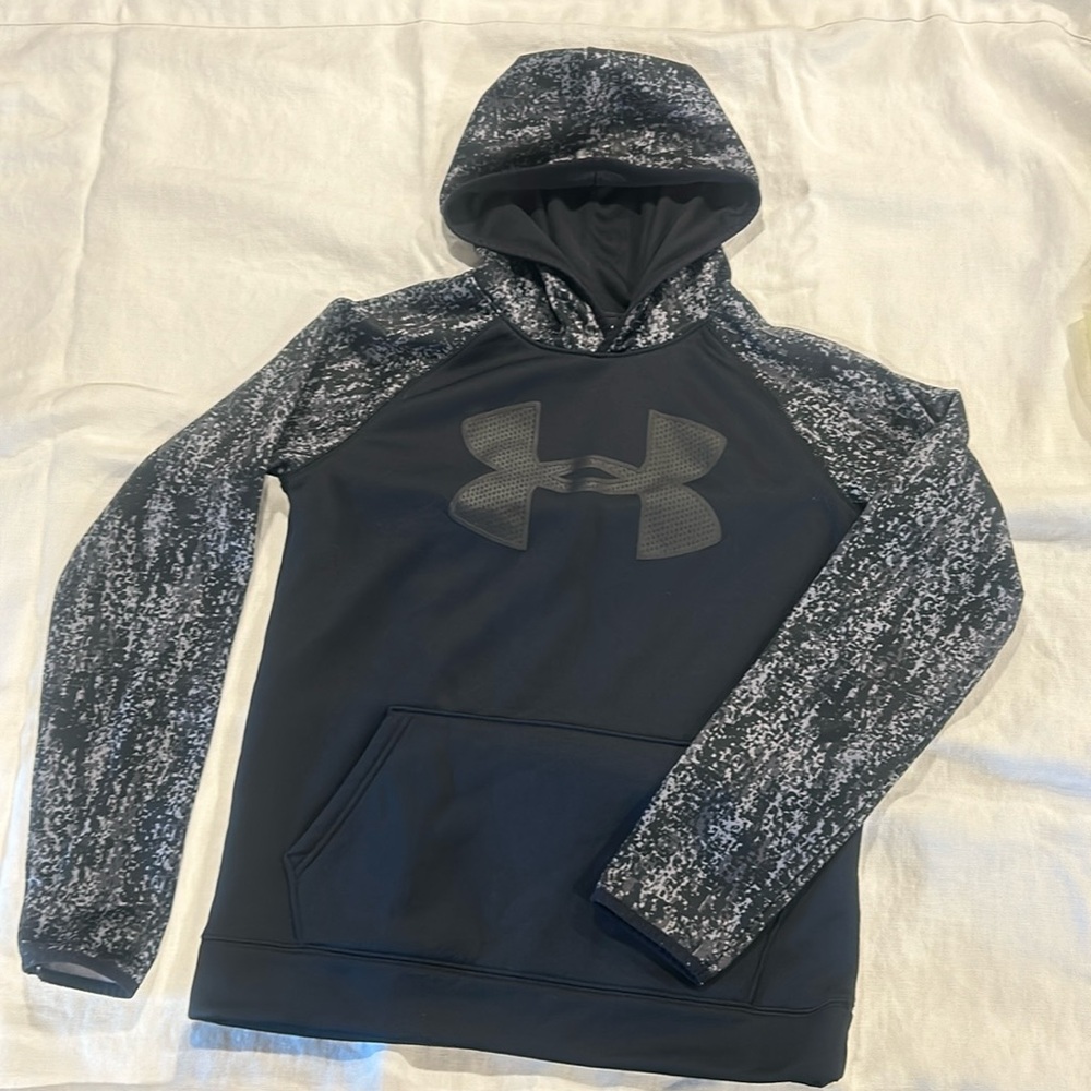 Under Armour Coldgear Youth L Black & Grey Hoodie